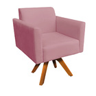 Poltrona Giratoria Marisa Suede Rose Bas