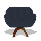 Poltrona Giratória Miami Suede Base De Madeira - Ssx Multicoi