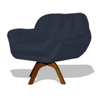 Poltrona Giratória Miami Suede Base De Madeira - Ssx Multicoi