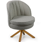 Poltrona Giratória Mississipi Base Giromad Linho Geométrico C