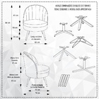 Poltrona Giratória Mississipi Base Giromad Linho Geométrico C