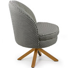 Poltrona Giratória Mississipi Base Giromad Linho Geométrico C