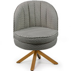 Poltrona Giratória Mississipi Base Giromad Linho Geométrico C