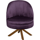 Poltrona Giratória Mississipi Base Giromad Veludo Roxo - Next