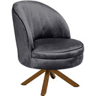 Poltrona Giratória Mississipi Base Giromad Veludo Titânio - N