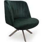 Poltrona Giratória Munique Base Eiffel Veludo Verde