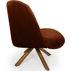 Poltrona Giratória Munique Base Giromad Veludo Camel - Casaep