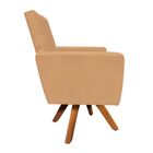 Poltrona Giratória Nina Suede Base Madeira Mm30 D'rossi - Car