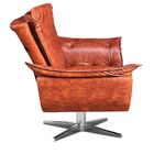 Poltrona Giratoria Opala Corano Base Cro - Nozes