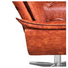 Poltrona Giratoria Opala Corano Base Cro - Nozes