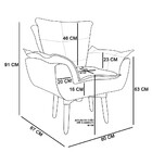 Poltrona Giratória Opala Suede Azul Marinho Base Pés Palito 2