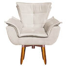Poltrona Giratória Opala Suede Base Pés Palito 25 Cm - D'ross