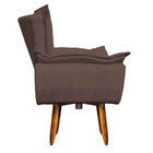 Poltrona Giratória Opala Suede Base Pés Palito 25 Cm - D'ross