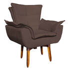 Poltrona Giratória Opala Suede Base Pés Palito 25 Cm - D'ross