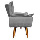 Poltrona Giratória Opala Suede Base Pés Palito 25 Cm - D'ross