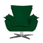 Poltrona Giratoria Opala Suede Verde Bas