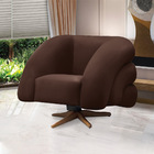 Poltrona Giratória Orgânica Com Balanço Kit 2 Tana Bouclê E03