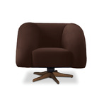 Poltrona Giratória Orgânica Com Balanço Kit 2 Tana Bouclê E03