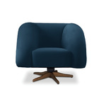 Poltrona Giratória Orgânica Com Balanço Kit 2 Tana Bouclê E03