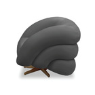 Poltrona Giratória Orgânica Com Balanço Kit 2 Tana Bouclê E03