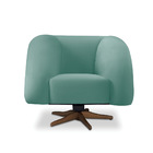 Poltrona Giratória Orgânica Com Balanço Kit 2 Tana Bouclê E03