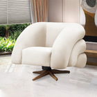 Poltrona Giratória Orgânica Com Balanço Kit 2 Tana Bouclê E03