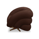 Poltrona Giratória Orgânica Com Balanço Kit 2 Tana Bouclê Mar