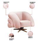 Poltrona Giratória Orgânica Com Balanço Tana Bouclê E03 - D'r