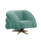 Poltrona Giratória Orgânica Com Balanço Tana Bouclê E03 - D'r