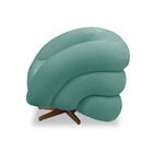 Poltrona Giratória Orgânica Com Balanço Tana Bouclê E03 - D'r