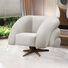 Poltrona Giratória Orgânica Com Balanço Tana Bouclê E03 - D'r