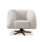 Poltrona Giratória Orgânica Com Balanço Tana Bouclê E03 - D'r