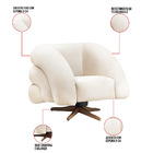 Poltrona Giratória Orgânica Com Balanço Tana Bouclê E03 - D'r