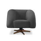 Poltrona Giratória Orgânica Com Balanço Tana Bouclê E03 - D'r