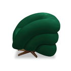 Poltrona Giratória Orgânica Com Balanço Tana Bouclê E03 - D'r