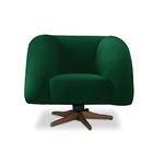 Poltrona Giratória Orgânica Com Balanço Tana Bouclê E03 - D'r