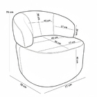 Poltrona Giratória Orgânica Para Sala De Estar Living Helena