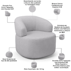 Poltrona Giratória Orgânica Para Sala De Estar Living Helena