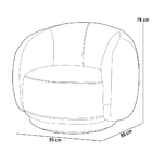 Poltrona Giratória Orgânica Para Sala Living Elodie M05 Boucl