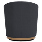 Poltrona Giratória Ouro Fosco Évora Bouclé Cinza Azulado - Ne