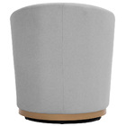 Poltrona Giratória Ouro Fosco Évora Bouclé Cinza - Nexta Casa