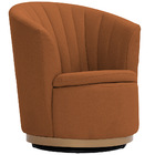 Poltrona Giratória Ouro Fosco Évora Poliéster Camel - Nexta C