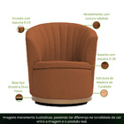 Poltrona Giratória Ouro Fosco Évora Poliéster Camel - Nexta C