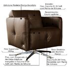 Poltrona Giratória Para Sala De Estar Astana Couro Capucino G