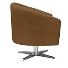 Poltrona Giratória Stella Linho Grosso Dourado A102 Base Crom