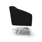 Poltrona Giratória Stella Veludo Luxo Base Cromada - D'rossi