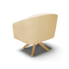 Poltrona Giratória Stella Veludo Luxo Base Madeira Ma30 - D'r