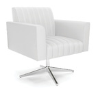 Poltrona Giratória Viena Gomada Corino Base Cromada D03 - D'r