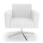 Poltrona Giratória Viena Gomada Corino Base Cromada D03 - D'r