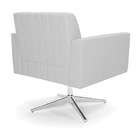 Poltrona Giratória Viena Gomada Linho Base Cromada D03 - D'ro